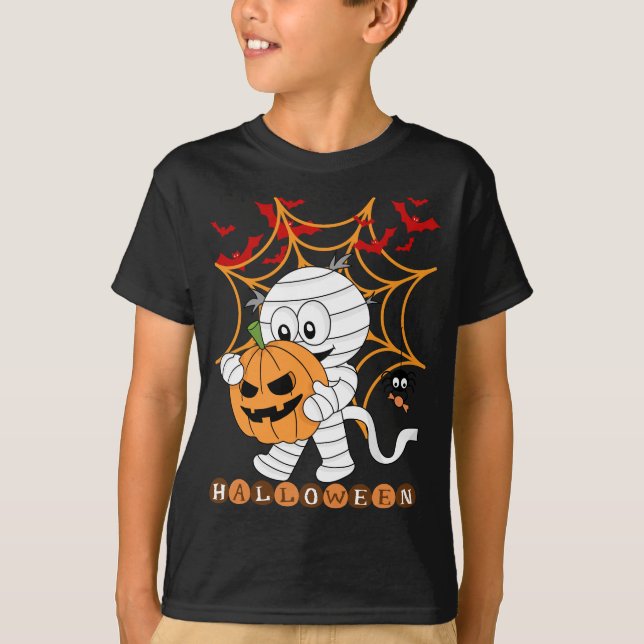Funny Halloween kids T Shirt (Framsida)