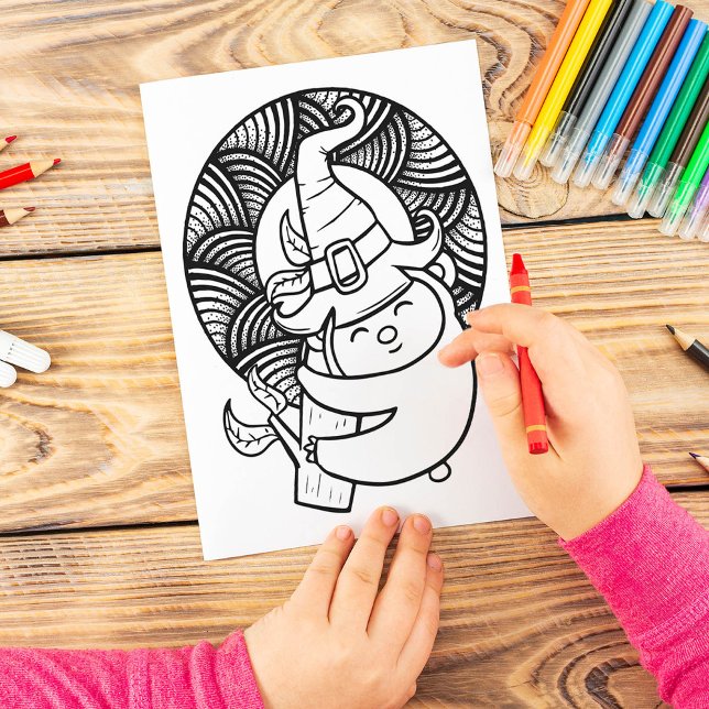 Funny Halloween Koala Coloring Page Poster (Skapare uppladdad)