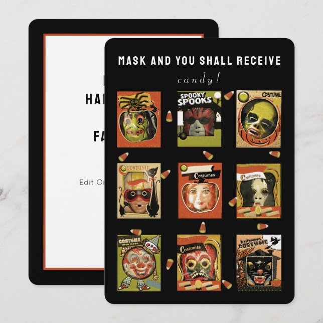 Funny Halloween-kort Julkort (Fram/baksida)