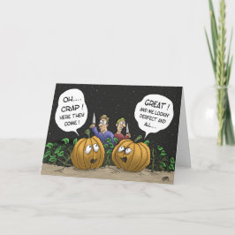 Funny Halloween-kort: Pumpkin Perspective Kort
