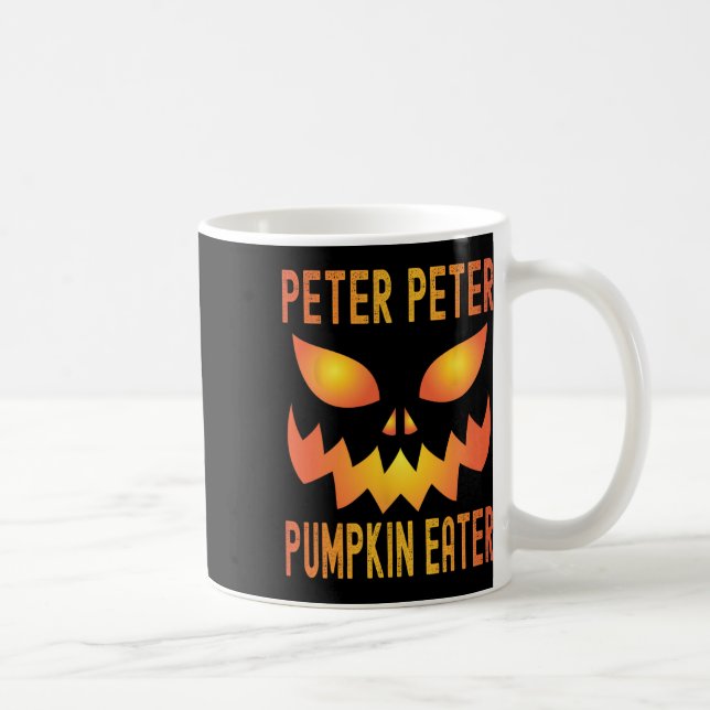 Funny Halloween Matching Costume Peter Pumpkin Eat Kaffemugg (Höger)