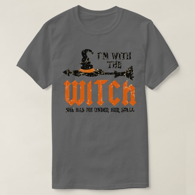 Funny Halloween Matching Par Costume Im med T T Shirt (Design framsida)