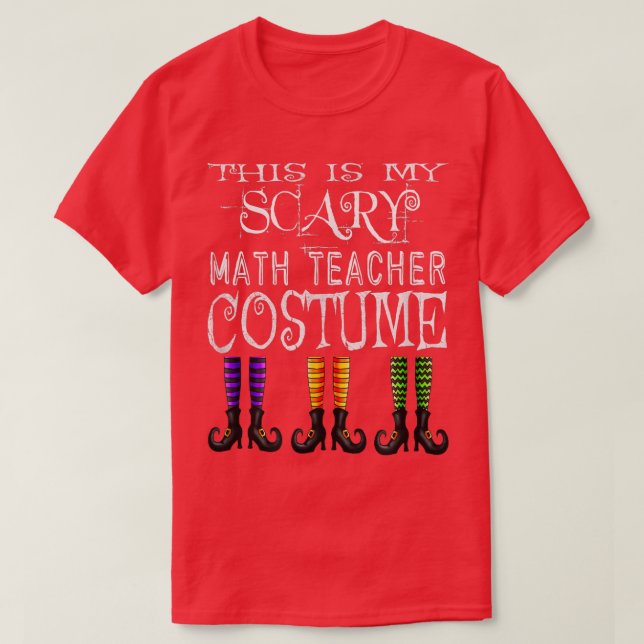 Funny Halloween Math Teacher Costume T 2600 Shirt (Design framsida)