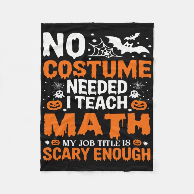 Funny Halloween Math Teacher Mathematics Educator Fleecefilt (Framsidan)