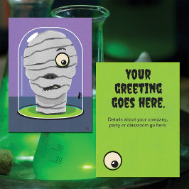 Funny Halloween Mummy-kort eller inbjudan