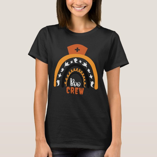 funny halloween nurse, boo boo crew, ghost nurse t shirt (Framsida)