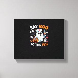 Funny Halloween Nurse Ghost T-Shirt - "say Boo to Canvastryck