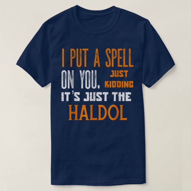 Funny Halloween Nurse Rn Medical Haldol Spell Medi T Shirt (Design framsida)