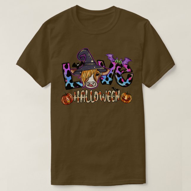 Funny Halloween On The Farm Heifer Cute Cow With W T Shirt (Design framsida)