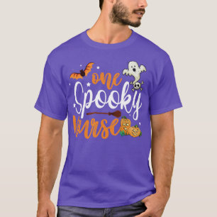 Funny Halloween One Spooky Nurse Pumpkin Ghost Nur T Shirt