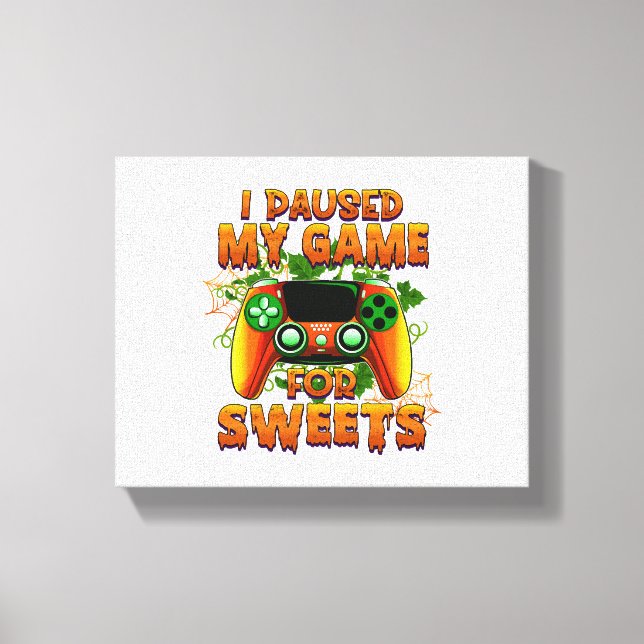 Funny Halloween Outfit for Gamer - Coola Halloween Canvastryck (Framsida)