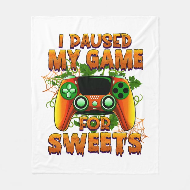 Funny Halloween Outfit for Gamer - Coola Halloween Fleecefilt (Framsidan)