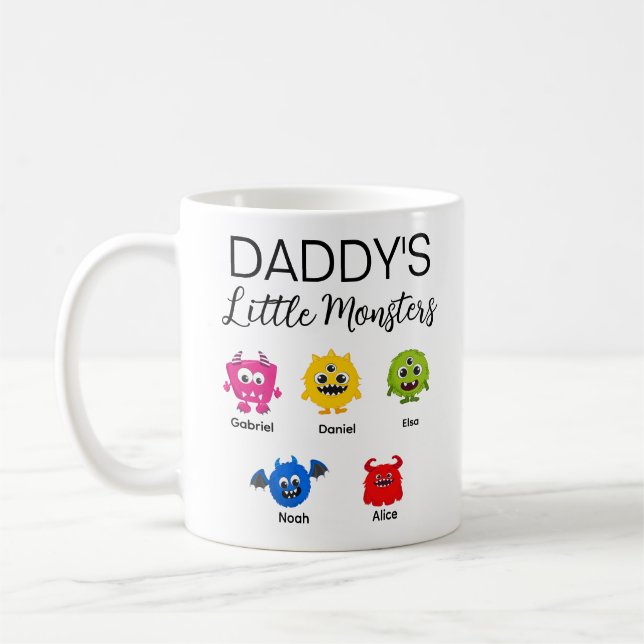 Funny Halloween Pappor Little Monster Kaffemugg (Vänster)