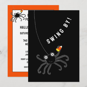 Funny Halloween-partiinbjudan Inbjudningar