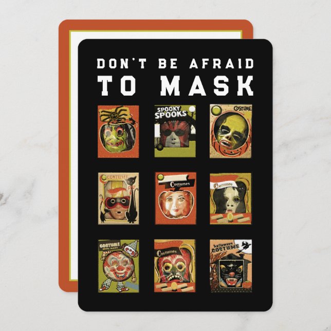 Funny Halloween Party Inbjudningar (Fram/baksida)