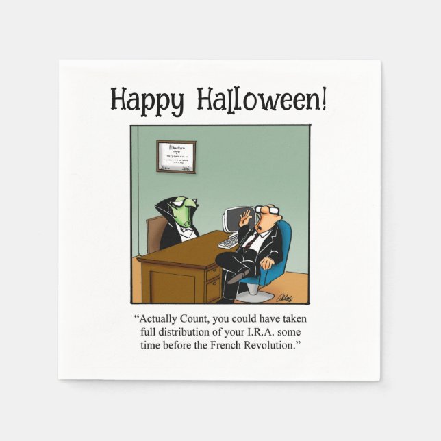 Funny Halloween Party Napkins Pappersservett (Framsidan)