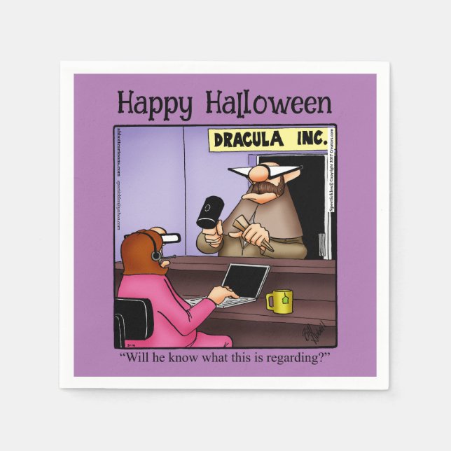 Funny Halloween Party Napkins Pappersservett (Framsidan)