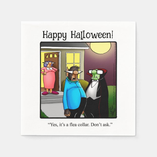 Funny Halloween Party Napkins Pappersservett (Framsidan)