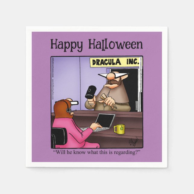 Funny Halloween Party Napkins Pappersservett (Framsidan)