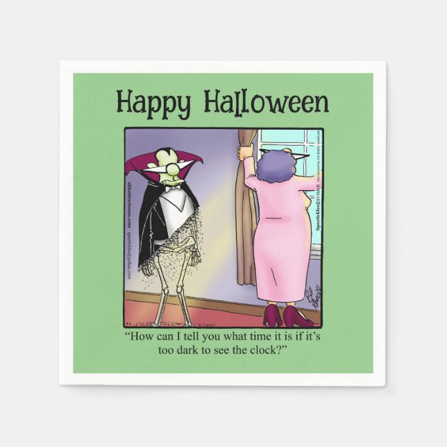 Funny Halloween Party Napkins Pappersservett (Framsidan)