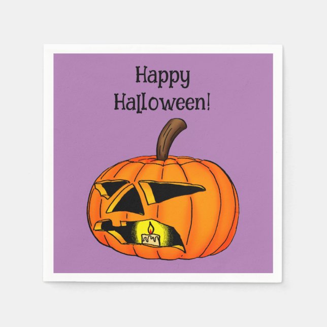 Funny Halloween Party Napkins Pappersservett (Framsidan)