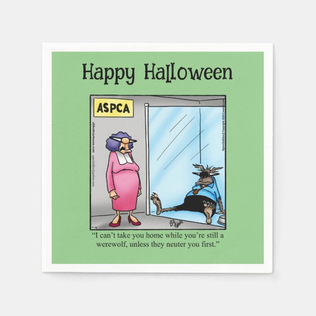 Funny Halloween Party Napkins Pappersservett (Framsidan)