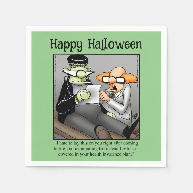 Funny Halloween Party Napkins Pappersservett (Framsidan)