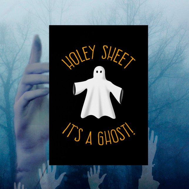 Funny Halloween Party Poster - Holey Lakan Ghost (Skapare uppladdad)