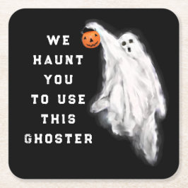 Funny Halloween Party Underlägg Papper Kvadrat