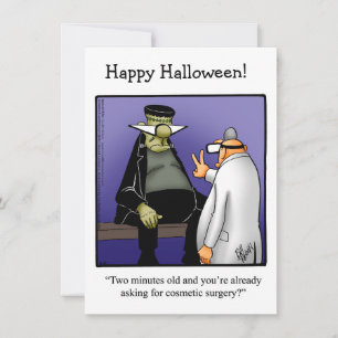 Funny Halloween-platta hälsningskort