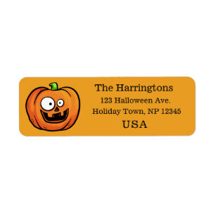 Funny Halloween Pumpkin anpassningsbar-etiketter Returadress Etikett