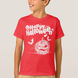 Funny Halloween Pumpkin Ansikte för Boy Costume T Shirt