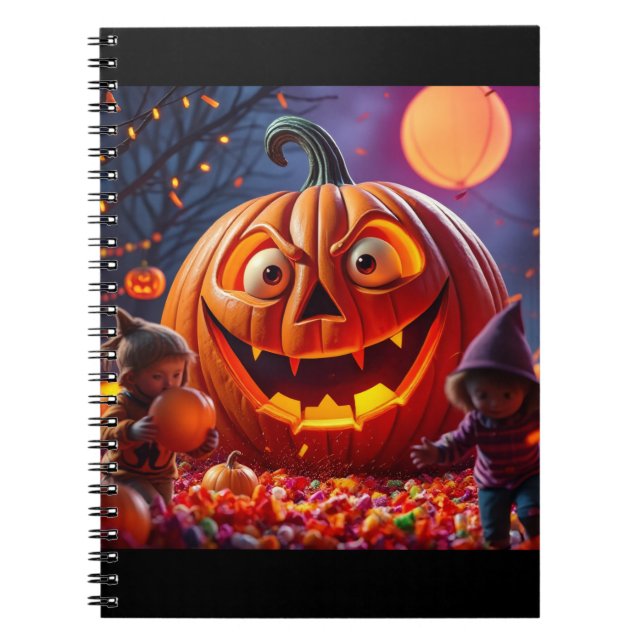 Funny Halloween Pumpkin-bärbar dator - Unik gåva Anteckningsbok (Framsidan)