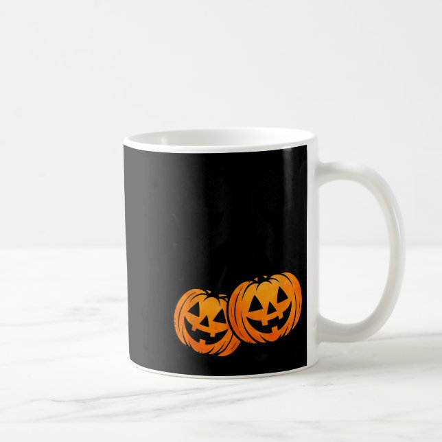 Funny Halloween Pumpkin Cherries Fall Autumn Coque Kaffemugg (Höger)