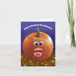 Funny Halloween Pumpkin Kort