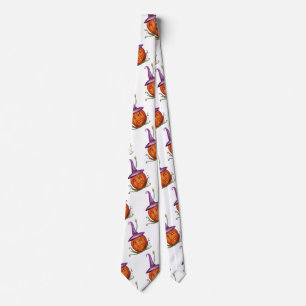 Funny Halloween Pumpkin Neck Tie Slips