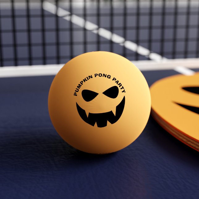 Funny Halloween Pumpkin Party Personlig Pingisboll (Halloween Ping Pong Ball for frighteningly good Halloween game night)