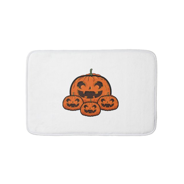 Funny Halloween Pumpkin, Spooky Halloween Badrumsmatta (Framsidan)