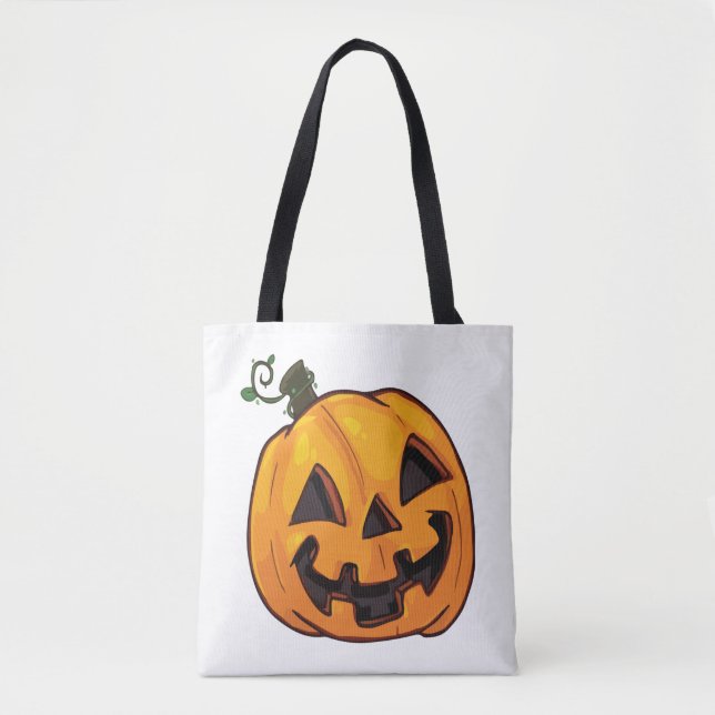 Funny Halloween Pumpkin  Tygkasse (Framsida)