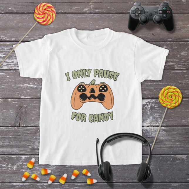 Funny Halloween Pumpkin Video Game Controller T Shirt (Skapare uppladdad)