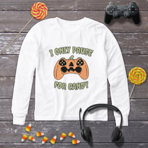 Funny Halloween Pumpkin Video Gamer Controller T Shirt