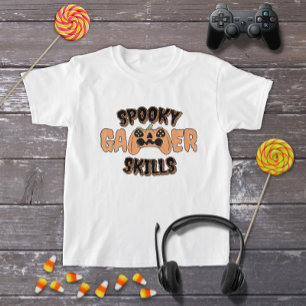 Funny Halloween Pumpkin Video Gamer Controller T Shirt