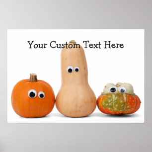 Funny Halloween Pumpkins-anpassningsbar poster