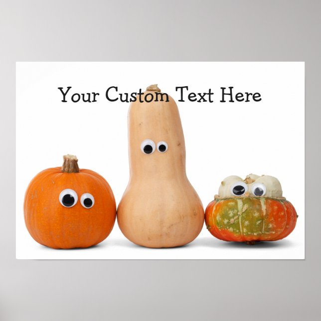 Funny Halloween Pumpkins-anpassningsbar poster (Framsidan)