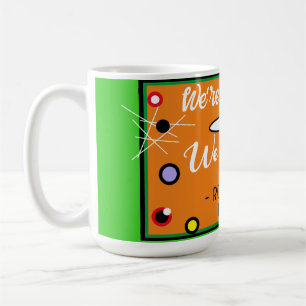 Funny Halloween Quirky Orange Family Namn Kaffemugg