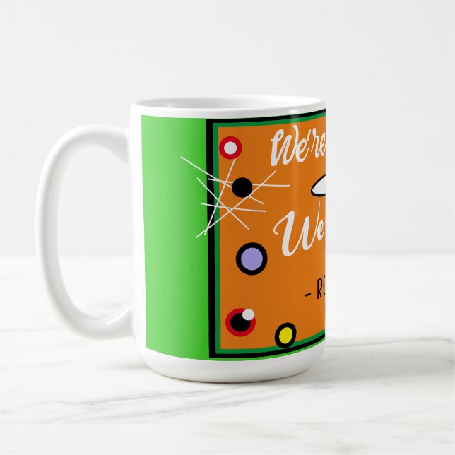 Funny Halloween Quirky Orange Family Namn Kaffemugg (Vänster)