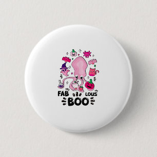 Funny Halloween Rosa Cat Ghost Juggling Octopus Fa Knapp