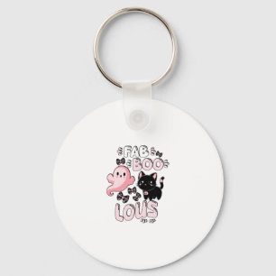 Funny Halloween Rosa Ghost Spooktacular Cat Fab BO Nyckelring