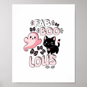 Funny Halloween Rosa Ghost Spooktacular Cat Fab BO Poster