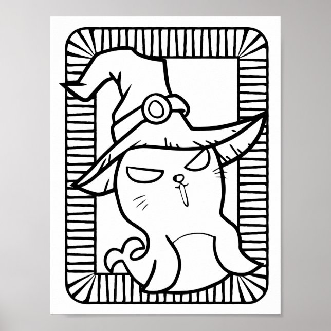 Funny Halloween Sälar Coloring Page Poster (Framsidan)